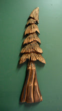 Load image into Gallery viewer, Thin 28 inch Wall-Hanging Chainsaw Carved Tree | California Cedar Wall Sculpture