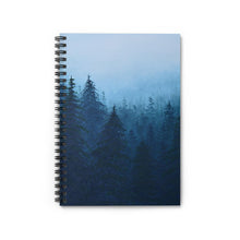 Load image into Gallery viewer, Spiral Notebook Ruled-Line | Artist Jess Alice | “Misty Forest" Acrylic Painting Printed on Journal Cover - Lined Paper Interior - Jess Alice