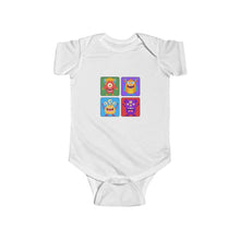 Load image into Gallery viewer, Infant Clothing | Bodysuit Cotton Snap Jumper| Educational and Interactive T-shirt | Color Block Cute Monsters 1 2 3 4 - Jess Alice
