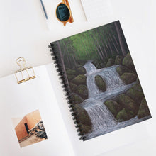 Load image into Gallery viewer, Spiral Notebook Ruled-Line | Artist Jess Alice | “Mossy Rocks” Acrylic Landscape Painting Printed on Journal - Lined Paper - Jess Alice