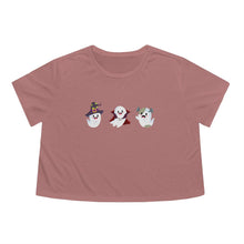 Load image into Gallery viewer, 3 Monster Ghost Cropped Tee Spooky Vampire, Witch, and Monster Frankenstein Ghosts - Jess Alice