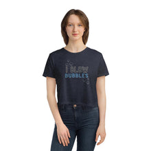 Load image into Gallery viewer, Cropped Tee "I Blow Bubbles" | Couples Shirt Sold Separately "Bubbles" | Short Sleeve Adult Humor | Mid-Rise Crop T-Shirt - Jess Alice