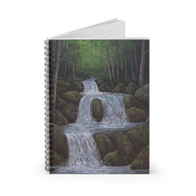 Load image into Gallery viewer, Spiral Notebook Ruled-Line | Artist Jess Alice | “Mossy Rocks” Acrylic Landscape Painting Printed on Journal - Lined Paper - Jess Alice