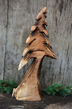 Load image into Gallery viewer, 25.5" Wall-Hanging / Flat back standing Tree Chainsaw Carving | Raw California Cedar Wood Carved Artwork | Artist & Carver Jess Alice - Jess Alice