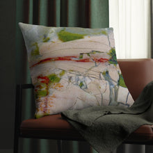 Load image into Gallery viewer, Waterproof Outdoor Pillow | Abstract Macro Rock Art "Landscape" | Artist Jess Alice | Exterior Polyester Accent Cushion - Jess Alice