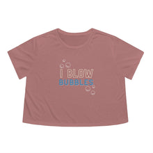 Load image into Gallery viewer, Cropped Tee "I Blow Bubbles" | Couples Shirt Sold Separately "Bubbles" | Short Sleeve Adult Humor | Mid-Rise Crop T-Shirt - Jess Alice