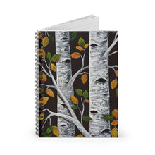 Load image into Gallery viewer, Notebook, lined interior pages with birch tree cover. Journal for writing, notes, scribbles