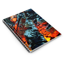 Load image into Gallery viewer, Spiral Notebook Ruled-Line | Artist Jess Alice | “Campfire” Fire Photography Printed on Journal - Lined Paper - Jess Alice
