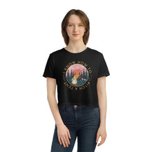 Load image into Gallery viewer, "I Know How To Pitch A Tent" Cropped T-Shirt | Camping Adult Humor | Women's Flowy Mid Drift Tee - Jess Alice