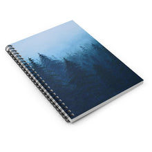 Load image into Gallery viewer, Spiral Notebook Ruled-Line | Artist Jess Alice | “Misty Forest" Acrylic Painting Printed on Journal Cover - Lined Paper Interior - Jess Alice