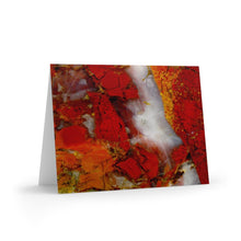 Load image into Gallery viewer, Greeting Cards | "Red River" Macro Rock Abstract | Blank Cards (8 pk) - Jess Alice