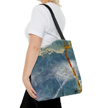 Load image into Gallery viewer, Tote Bag | Reusable Grocery Shopping Bag | Artist Jess Alice | Abstract Macro Rock Art "Ocean Sky" - Jess Alice