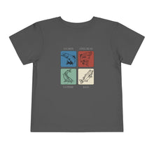Load image into Gallery viewer, Toddler Clothing | Fishing T-shirt | Steelhead, Salmon, Catfish, Bass Color Block Graphic Tee - Jess Alice