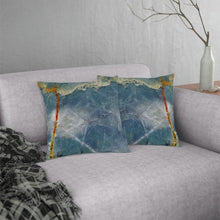 Load image into Gallery viewer, Throw Pillow | Abstract Macro Rock Art "Ocean Sky" | Artist Jess Alice | Couch Cushion - Jess Alice