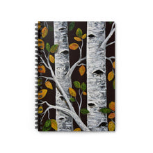 Load image into Gallery viewer, Spiral Notebook Ruled-Line | Artist Jess Alice | “Red Birch” Acrylic Landscape Painting Printed on Journal - Lined Paper - Jess Alice