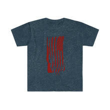 Load image into Gallery viewer, Red American Flag and Rifle Shirt | USA | Design Printed on Front | Graphic T Shirt | Unisex Cotton Tee - Jess Alice