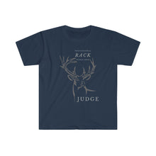 Load image into Gallery viewer, "Professional Rack Judge" (Badge 6969) T-shirt | Adult Humor Clothing |Front Print Design | Buck / Deer Hunting Shirt. - Jess Alice