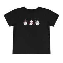 Load image into Gallery viewer, Toddler Clothing | Cute 3 Monster Ghost T-Shirt | Spooky Vampire, Witch, and Frankenstein Ghosts- Supernatural Cartoon Spirit Graphics Tee - Jess Alice