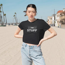 Load image into Gallery viewer, Cropped Tee "I'm Stuff" | Couples Shirt Sold Separately "I'm Busy Doing Stuff" | Adult Humor Mid-Rise Top | Short Sleeve Crop T-Shirt - Jess Alice