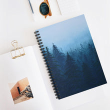 Load image into Gallery viewer, Spiral Notebook Ruled-Line | Artist Jess Alice | “Misty Forest" Acrylic Painting Printed on Journal Cover - Lined Paper Interior - Jess Alice