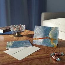 Load image into Gallery viewer, Greeting Cards | "Ocean Sky" Macro Rock Abstract | Blank Cards (8 pk) - Jess Alice