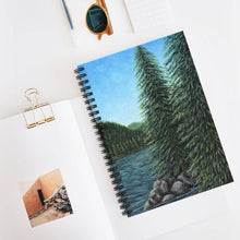 Load image into Gallery viewer, Spiral Notebook Ruled-Line | Artist Jess Alice | “Lewiston Lake” Acrylic Landscape Painting Printed on Journal - Lined Paper - Jess Alice