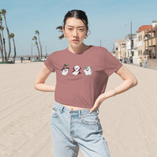 Load image into Gallery viewer, 3 Monster Ghost Cropped Tee Spooky Vampire, Witch, and Monster Frankenstein Ghosts - Jess Alice