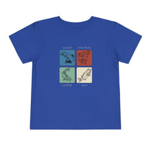 Load image into Gallery viewer, Toddler Clothing | Fishing T-shirt | Steelhead, Salmon, Catfish, Bass Color Block Graphic Tee - Jess Alice