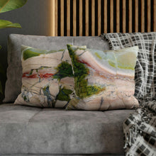 Load image into Gallery viewer, Suede Square Pillowcase | Abstract Macro Rock Art "Landscape" | Artist Jess Alice | Throw Pillow Cushion - Cover Only - Jess Alice