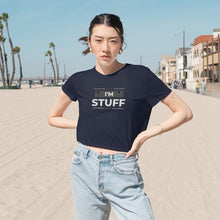 Load image into Gallery viewer, Cropped Tee "I'm Stuff" | Couples Shirt Sold Separately "I'm Busy Doing Stuff" | Adult Humor Mid-Rise Top | Short Sleeve Crop T-Shirt - Jess Alice