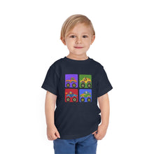 Load image into Gallery viewer, Toddler Tee | Educational and Interactive Clothing | 4 Color Block Cute Monster Trucks with Animal top - Jess Alice