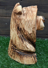 Load image into Gallery viewer, 12" Bear Chainsaw Carving Sculpture | Raw California Cedar Wood Carved Artwork | Artist & Carver Jess Alice - Jess Alice