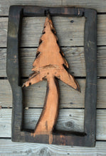 Load image into Gallery viewer, 24"x 16" Wall-Hanging Frame Tree Chainsaw Carving Sculpture | Stained and Sealed California Cedar Wood Carved Artwork | Artist & Carver Jess Alice - Jess Alice