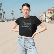 Load image into Gallery viewer, Cropped Tee "I Blow Bubbles" | Couples Shirt Sold Separately "Bubbles" | Short Sleeve Adult Humor | Mid-Rise Crop T-Shirt - Jess Alice