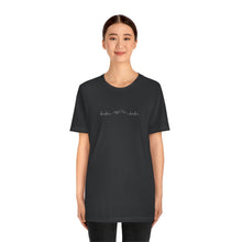 Load image into Gallery viewer, My heart belongs in the mountains T-shirt | Unisex Jersey Short Sleeve Tee | Mountain Heartbeat Shirt
