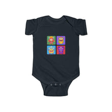 Load image into Gallery viewer, Infant Clothing | Bodysuit Cotton Snap Jumper| Educational and Interactive T-shirt | Color Block Cute Monsters 1 2 3 4 - Jess Alice