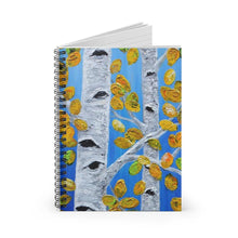Load image into Gallery viewer, Spiral Notebook Ruled-Line | Artist Jess Alice | “Blue Fall” Acrylic Landscape Painting Printed on Journal - Lined Paper - Jess Alice
