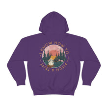 Load image into Gallery viewer, "I Know How To Pitch A Tent" Hoodie | Camping Adult Humor Sweater | Unisex Heavy Blend Hooded Sweatshirt - Jess Alice