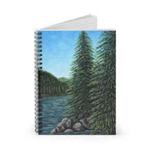 Load image into Gallery viewer, Spiral Notebook Ruled-Line | Artist Jess Alice | “Lewiston Lake” Acrylic Landscape Painting Printed on Journal - Lined Paper - Jess Alice