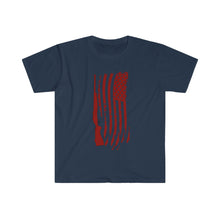 Load image into Gallery viewer, Red American Flag and Rifle Shirt | USA | Design Printed on Front | Graphic T Shirt | Unisex Cotton Tee - Jess Alice