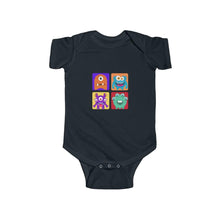 Load image into Gallery viewer, Infant Clothing | Bodysuit - Cotton Snap Jumper | Educational, Interactive Outfit | Color Block Cute Monsters 1 2 3 4 - Jess Alice