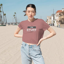 Load image into Gallery viewer, Cropped Tee "I'm Stuff" | Couples Shirt Sold Separately "I'm Busy Doing Stuff" | Adult Humor Mid-Rise Top | Short Sleeve Crop T-Shirt - Jess Alice