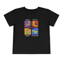 Load image into Gallery viewer, Toddler Clothing | Reptiles T-Shirt | Lizard, Turtle, Snake, Alligator | Educational, Interactive Shirt | Color Block Graphic Tee - Jess Alice