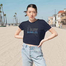 Load image into Gallery viewer, Cropped Tee "I Blow Bubbles" | Couples Shirt Sold Separately "Bubbles" | Short Sleeve Adult Humor | Mid-Rise Crop T-Shirt - Jess Alice