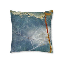 Load image into Gallery viewer, Faux Suede Square Pillowcase | Abstract Macro Rock Art "Ocean Sky" | Artist Jess Alice | Throw Pillow Cushion - Cover Only - Jess Alice