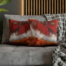 Load image into Gallery viewer, Faux Suede Square Pillowcase | Abstract Macro Rock Art "Red River" | Artist Jess Alice | Throw Pillow Cushion - Cover Only - Jess Alice