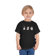 Load image into Gallery viewer, Toddler Clothing | Cute 3 Monster Ghost T-Shirt | Spooky Vampire, Witch, and Frankenstein Ghosts- Supernatural Cartoon Spirit Graphics Tee - Jess Alice
