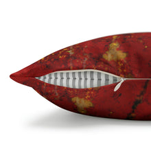 Load image into Gallery viewer, Faux Suede Square Pillowcase | Abstract Macro Rock Art "Red River" | Artist Jess Alice | Throw Pillow Cushion - Cover Only - Jess Alice