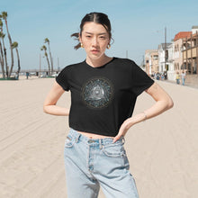 Load image into Gallery viewer, Third Eye Esoteric Sacred Geometry Flowy Cropped Tee - Jess Alice