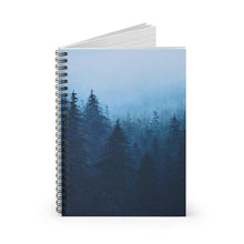 Load image into Gallery viewer, Spiral Notebook Ruled-Line | Artist Jess Alice | “Misty Forest" Acrylic Painting Printed on Journal Cover - Lined Paper Interior - Jess Alice